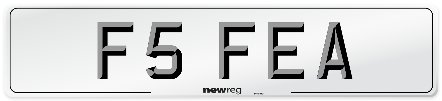F5 FEA Number Plate from New Reg